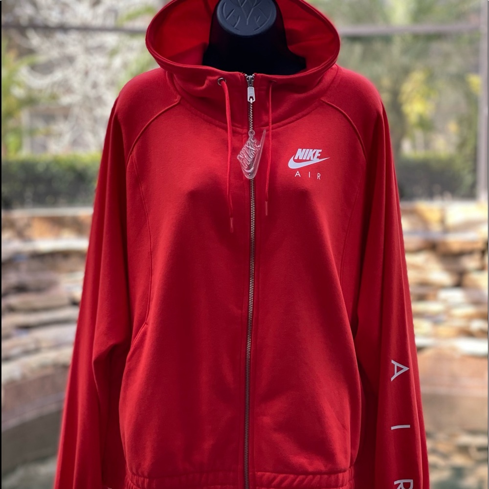 NIKE WOMENS SPORTSWEAR AIR FULL ZIP HOODIE DM1771-673 ORANGE